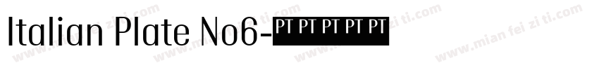 Italian Plate No6字体转换